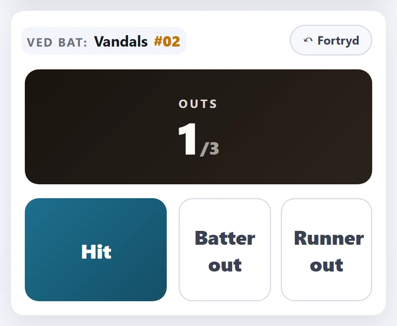 Baseball5: kun outs tĂŠlles.