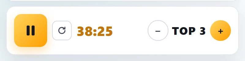 Uhr läuft bei 38:19, Top des 3. Innings.