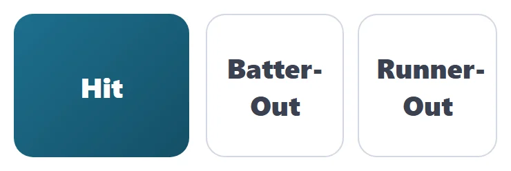 The three buttons that end an at-bat.