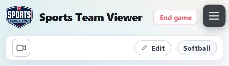 End game at the top, next to the menu.