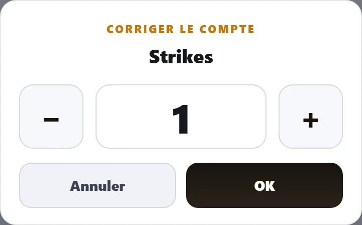 Correction du nombre de prises.